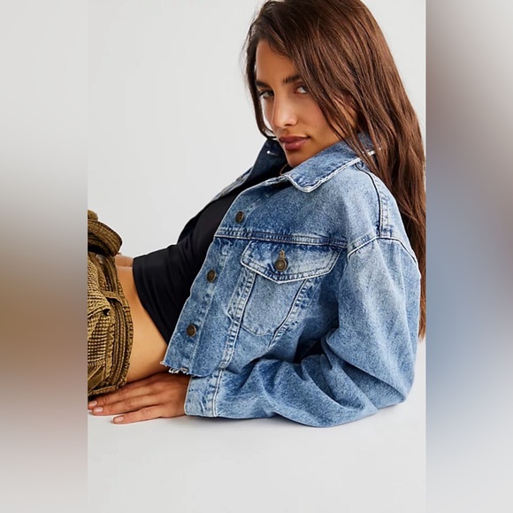 NWT: Free People Ollie Femme Trucker Jacket - Picture 2 of 6